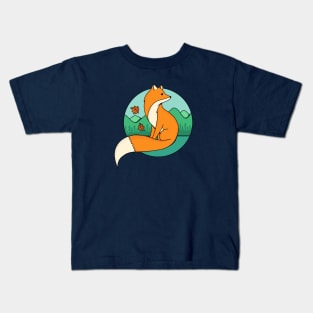 Fox and Landscape Kids T-Shirt